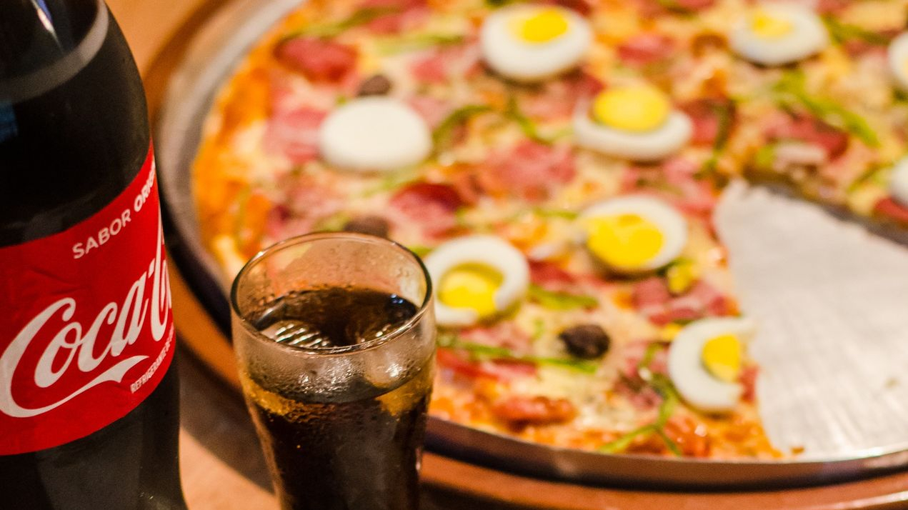 Pizza et coca 