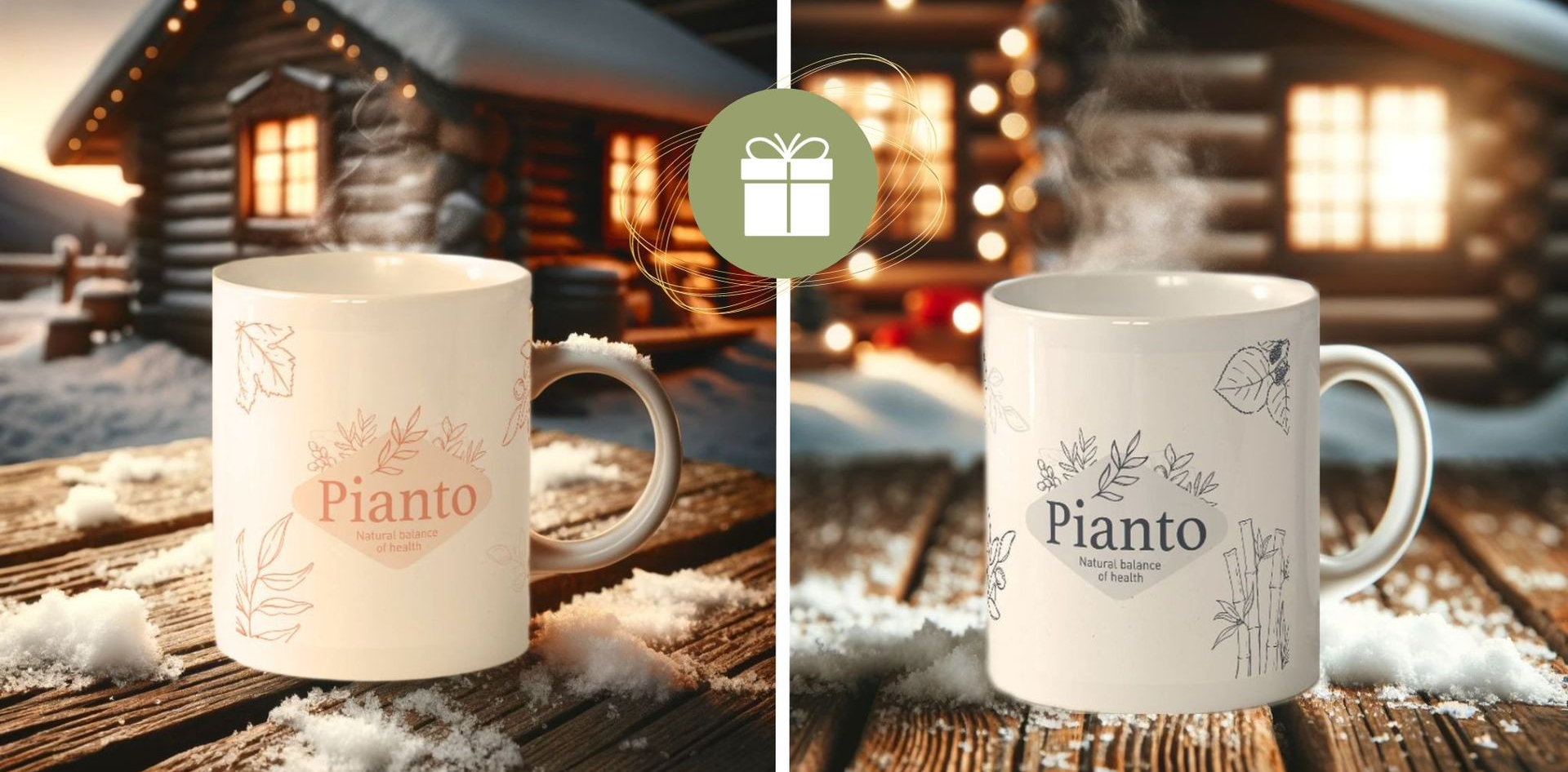 Photo mugs Pianto Rose ou Bleu