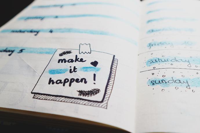 Planning avec la note "Make it happen !"